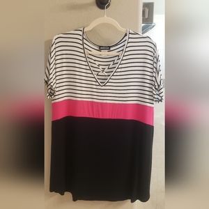 Color Block Cris-cross Top